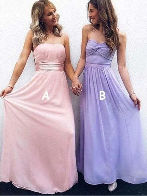 Strapless Bridesmaid Dresses, Fancy Wedding Guest Dresses, Long Bridesmaid Dresses